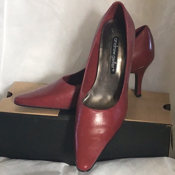 Andrew Geller Shoes - Red heels Size 8